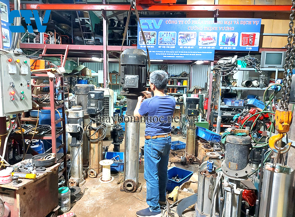 Thay buồng cánh bơm trục đứng công nghiệp uy tín và chất lượng